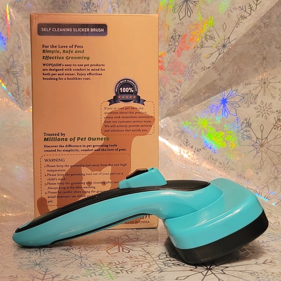 Self Cleaning Slicker Brush For Dogs & Cats. Brand New! - Picture 1 of 14